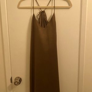 Whimsy + Row Jade Dress in Shiny Hunter Green